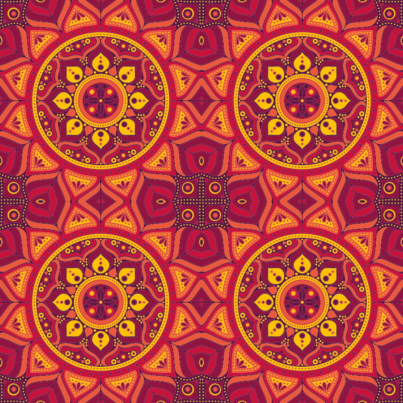 Mandala vinyl carpet inspired by symmetry - TenStickers