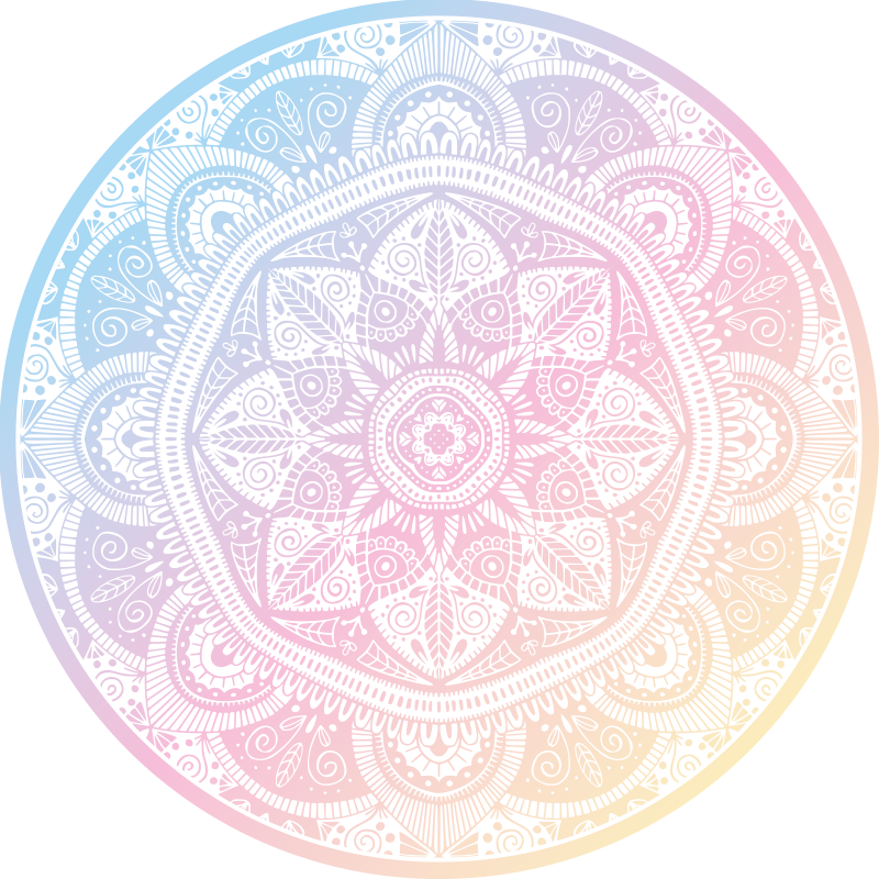 Gradient Mandala Artwork mandala vinyl carpet - TenStickers