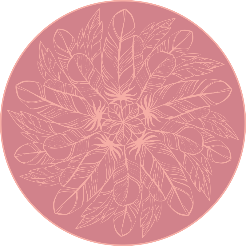 Botanical Symmetry floral vinyl carpet - TenStickers