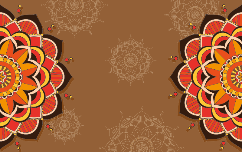 Mandala ornamentation mandala vinyl carpet - TenStickers