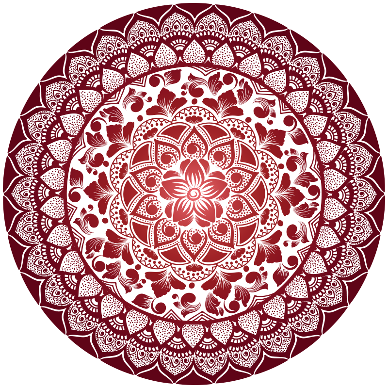 Mandala vinyl carpet with intricate mandala design - TenStickers