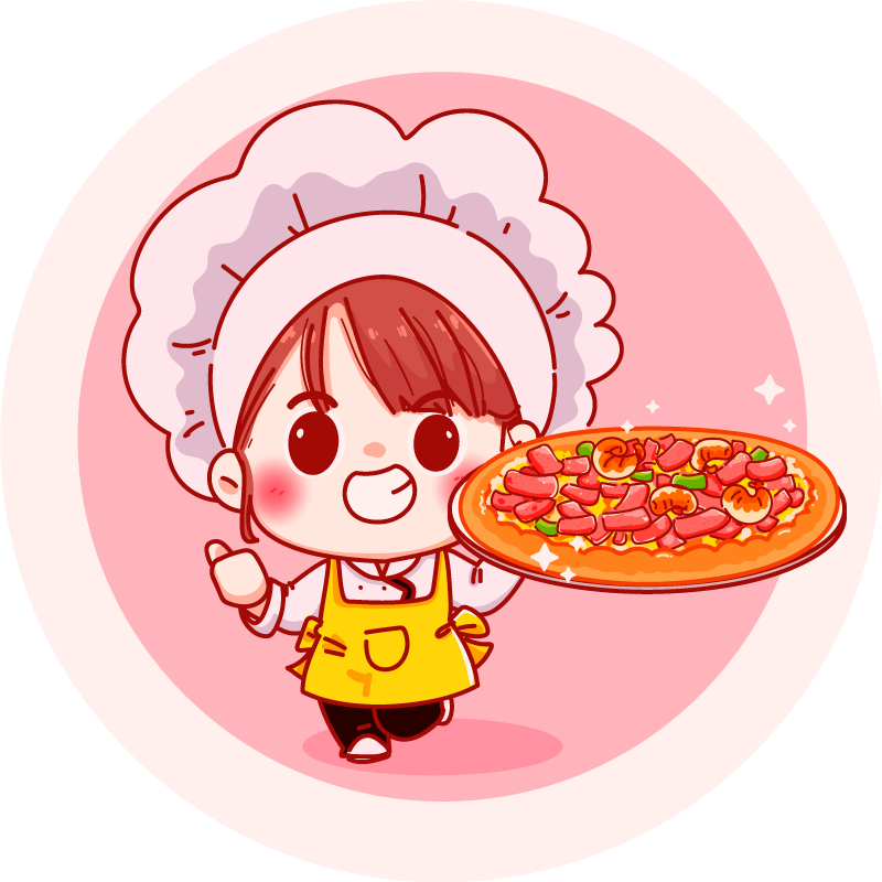 Cheerful Chef Illustration kids vinyl carpet - TenStickers