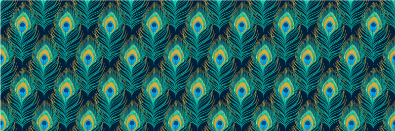 Peacock Feather Elegance animal vinyl carpet - TenStickers