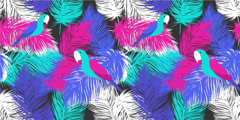 Tropical Toucan animal vinyl carpet - TenStickers