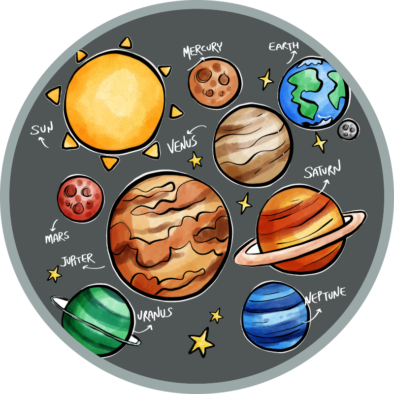 Solar System Playzone game vinyl carpet - TenStickers