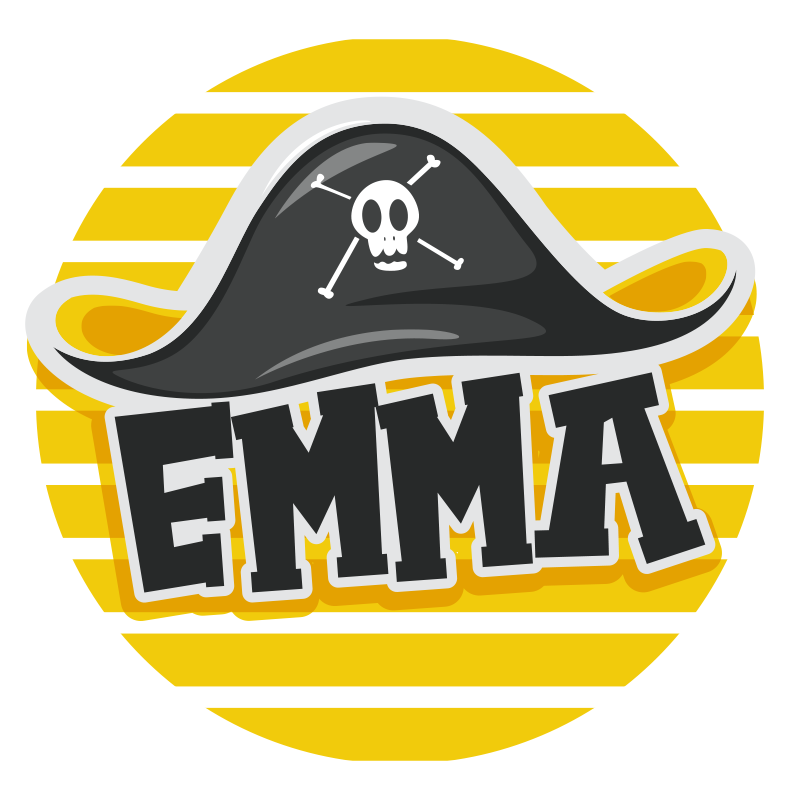 Pirate Themed custom vinyl carpet - TenStickers