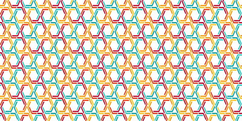 Interlocking Pattern geometric vinyl carpet - TenStickers