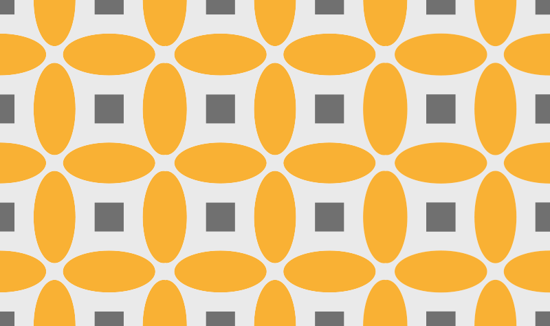 Orange petal modern tile geometric rugs - TenStickers