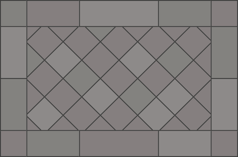 Tiled Geometrics tile vinyl carpet - TenStickers