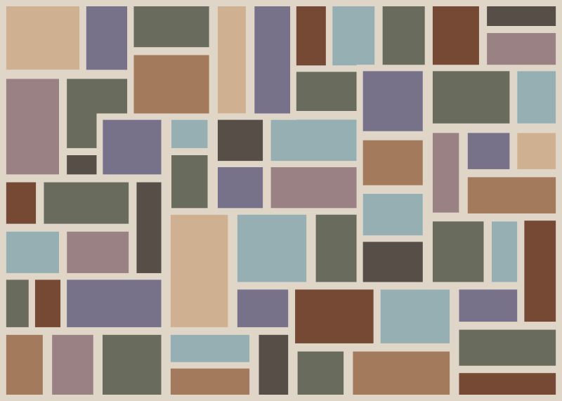 Cubist Mosaic geometric vinyl carpet - TenStickers