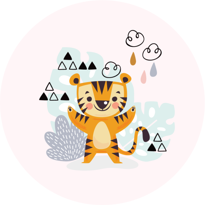 Cheerful Tiger nursery vinyl carpet - TenStickers