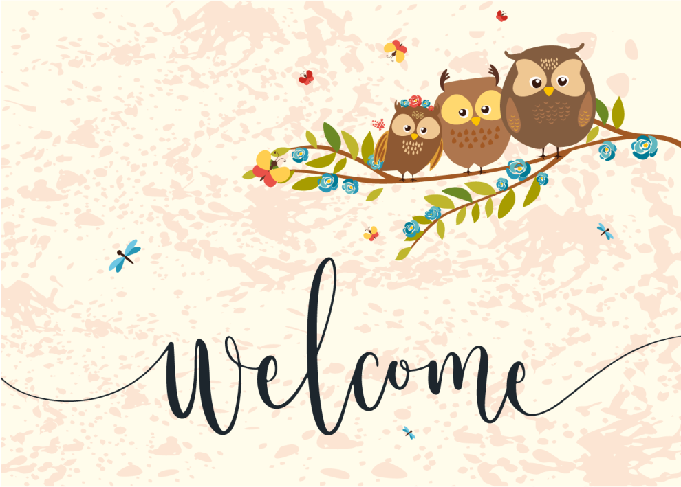Welcoming Owls Graphic animal vinyl carpet - TenStickers