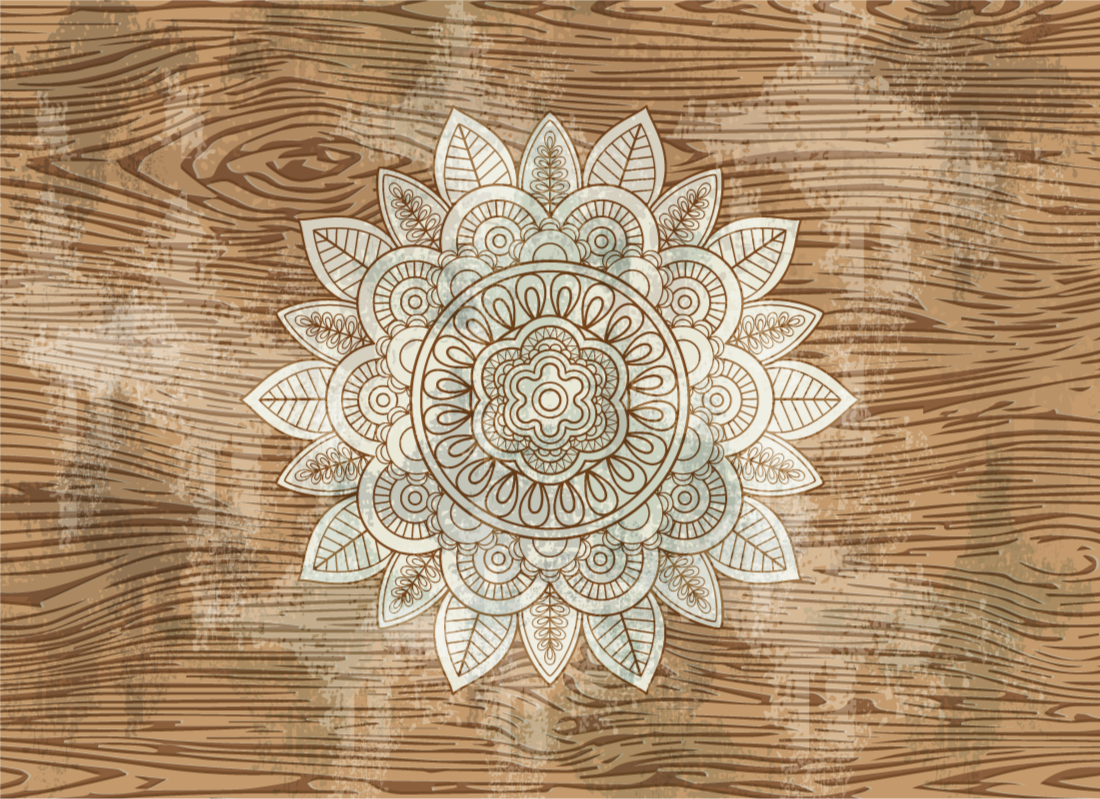 Mandala vinyl carpet mandala focal point - TenStickers