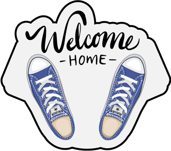 Welcome Footwear custom vinyl carpet - TenStickers