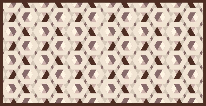 Beige hexagon pattern living room vinyl carpet - TenStickers