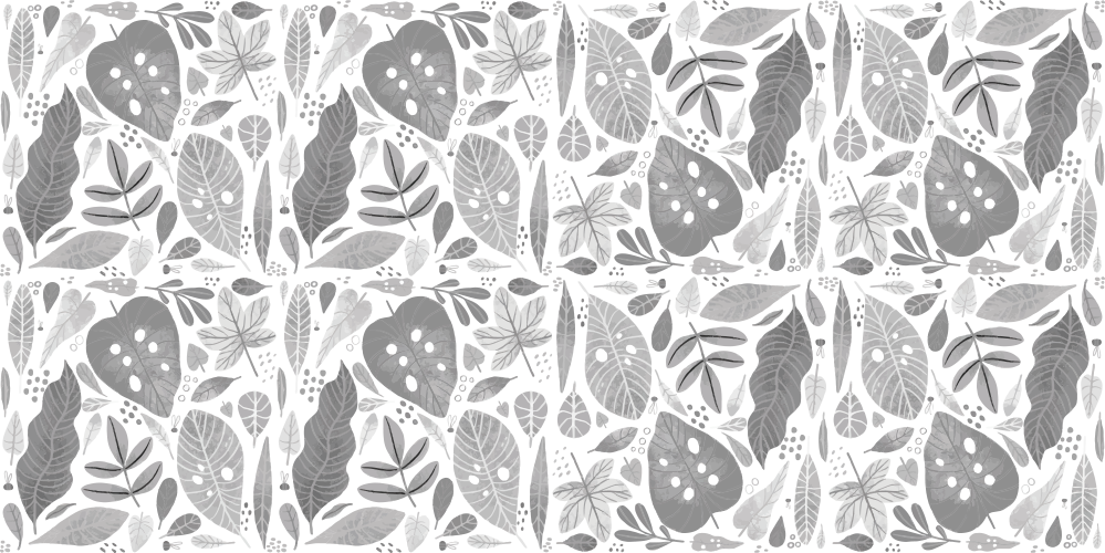 Gray Leaf Pattern nature vinyl carpet - TenStickers