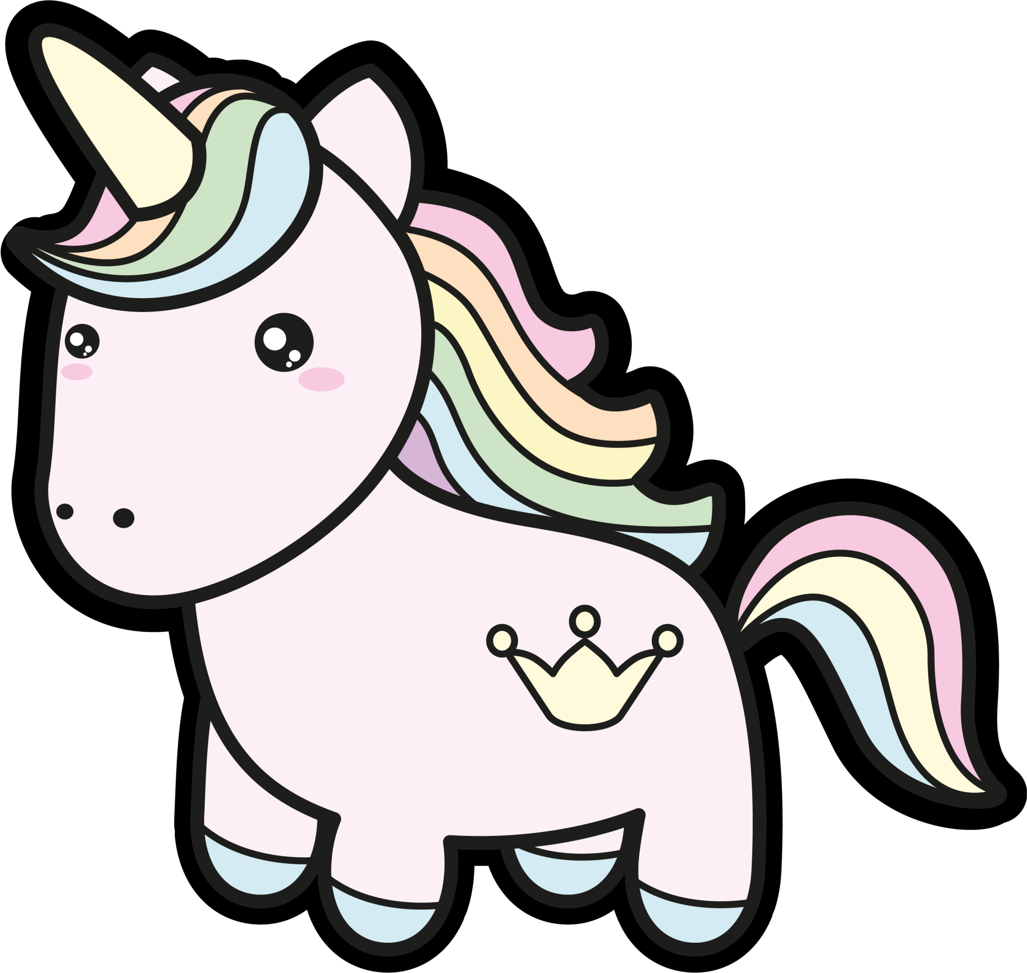Pastel Unicorn Illustration kids vinyl carpet - TenStickers