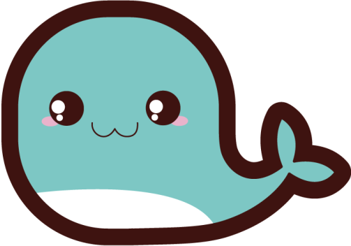 Cute Whale Illustration nursery vinyl carpet - TenStickers