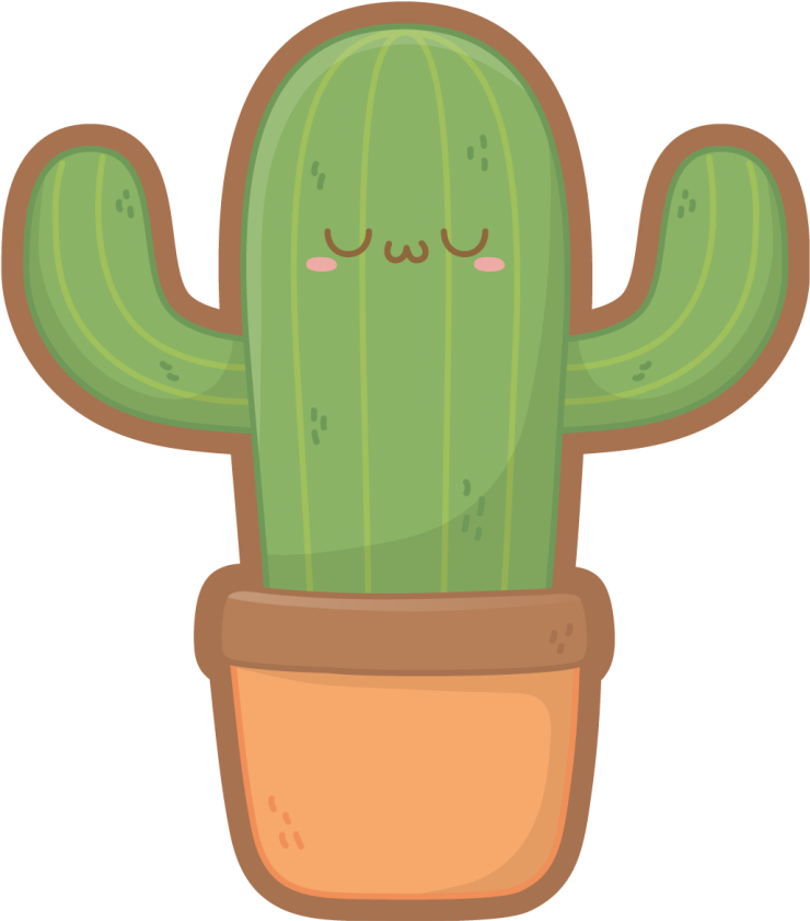 Cute Cactus Illustration floral vinyl carpet - TenStickers
