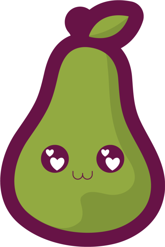 Cute Avocado Design nursery vinyl carpet - TenStickers