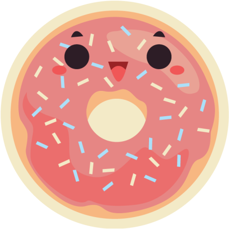 Animated Donut kids vinyl carpet - TenStickers