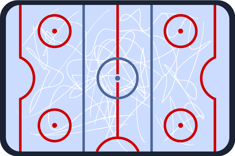 Hockey Playfield game vinyl carpet - TenStickers