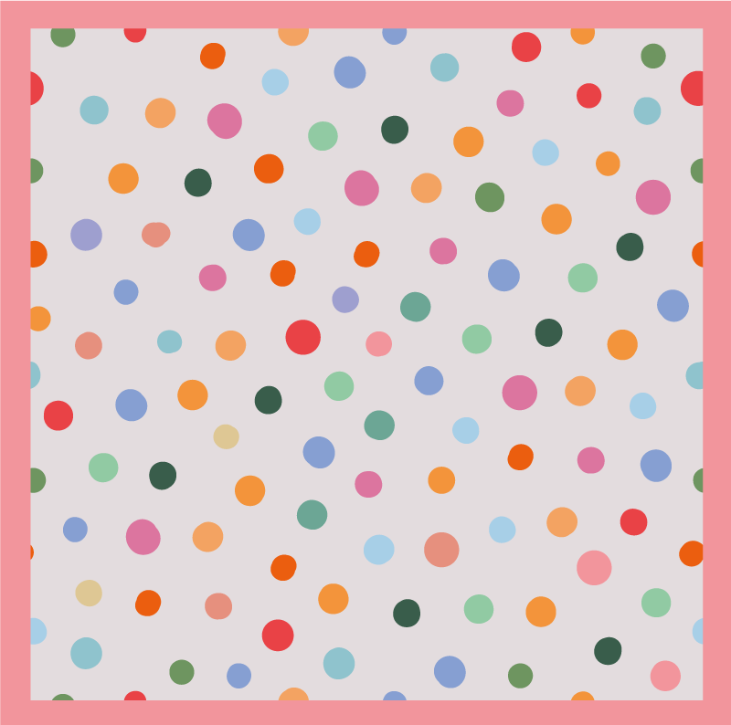 Colorful dot pattern bedroom vinyl carpet - TenStickers