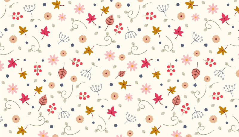 Floral vinyl carpet floral design accent - TenStickers