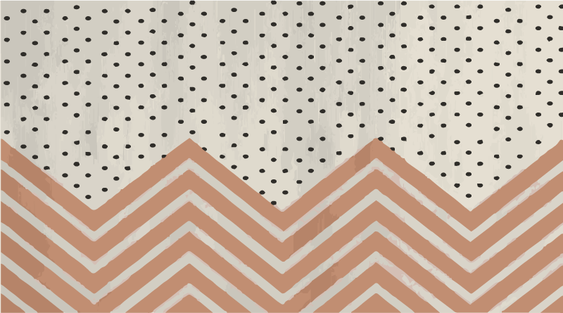 Zigzag dottet pattern geometric vinyl carpet - TenStickers