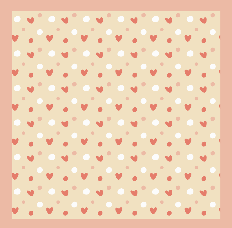 Heart Pattern Decor nursery vinyl carpet - TenStickers