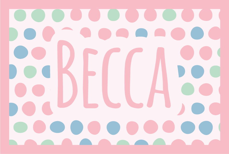 Personalized Polka Dots custom vinyl carpet - TenStickers