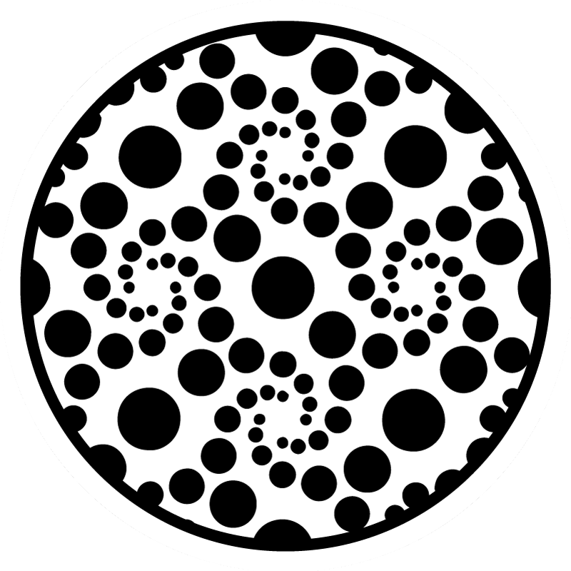 Circular Dotted Pattern geometric vinyl carpet - TenStickers