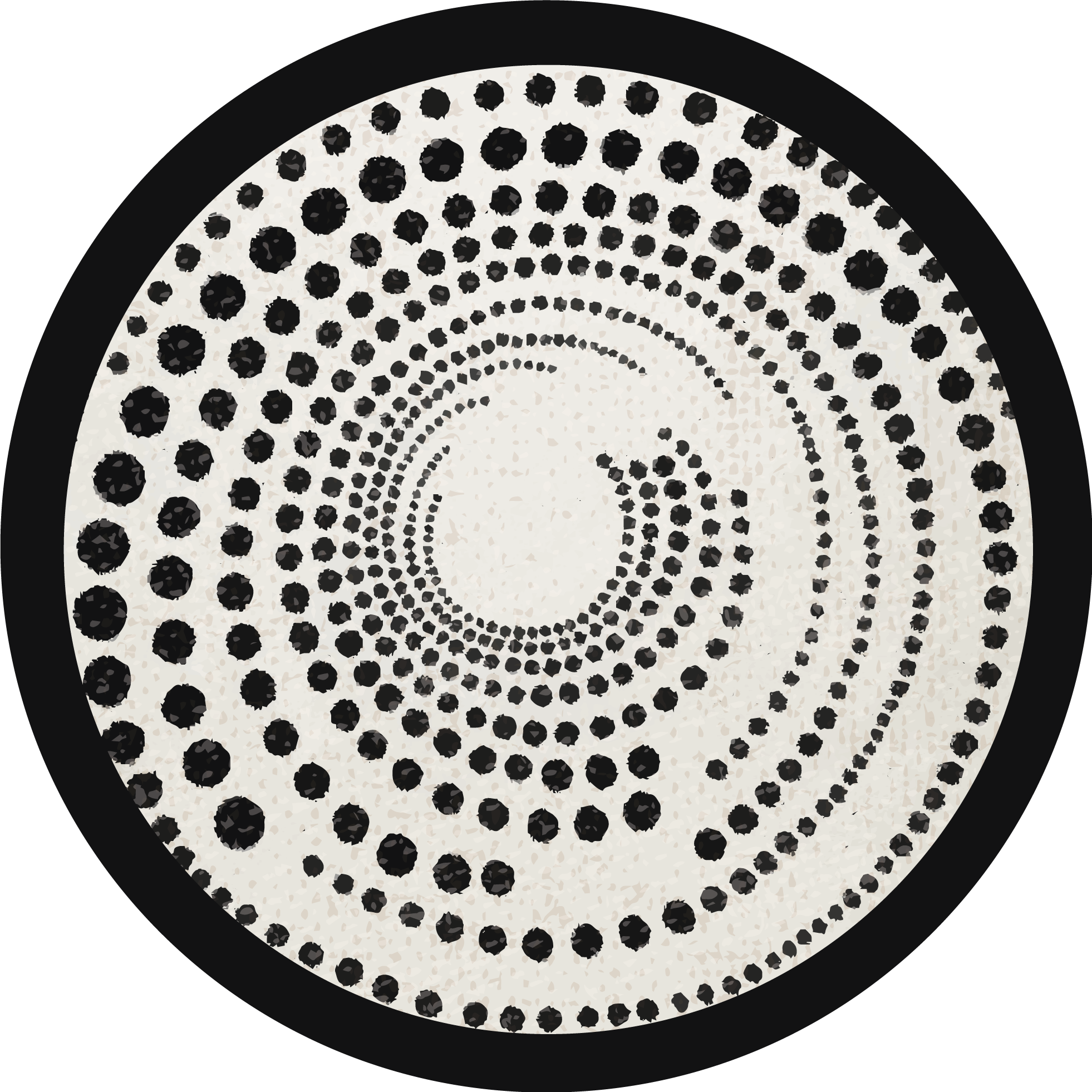 Concentric Circles Detail geometric vinyl carpet - TenStickers