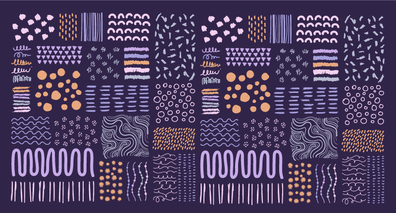 Blue painted strokes living room vinyl carpet - TenStickers