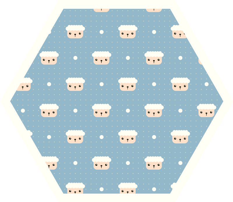 Sheep Pattern nursery vinyl carpet - TenStickers