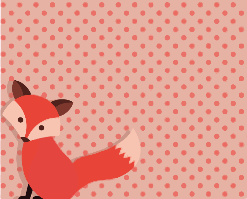 Fox Polka Dots kids vinyl carpet - TenStickers