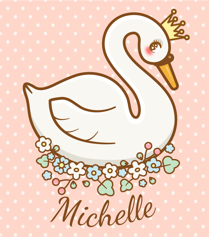 Personalized Swanscape custom vinyl carpet - TenStickers