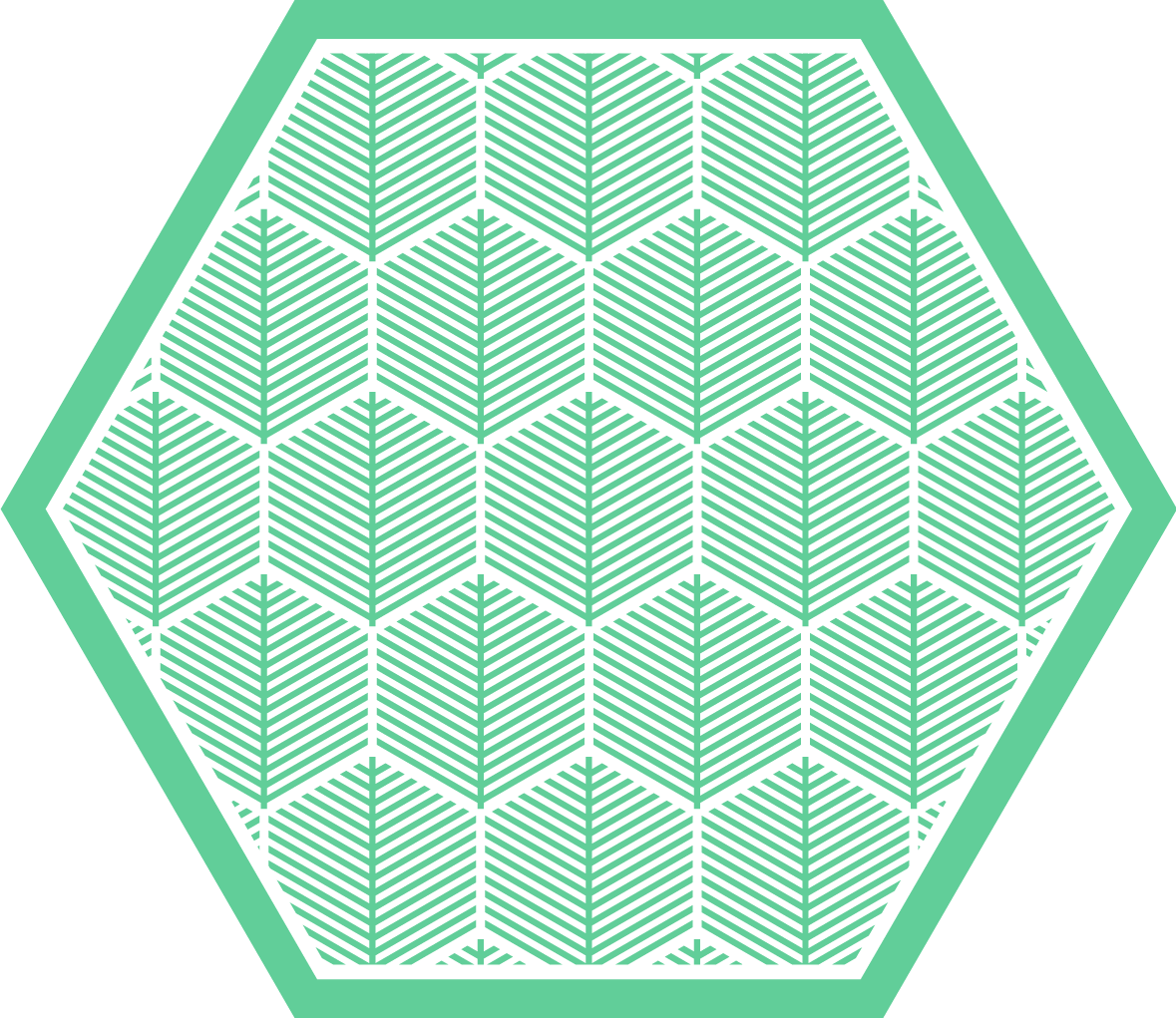 Botanical Geometrics floral vinyl carpet - TenStickers