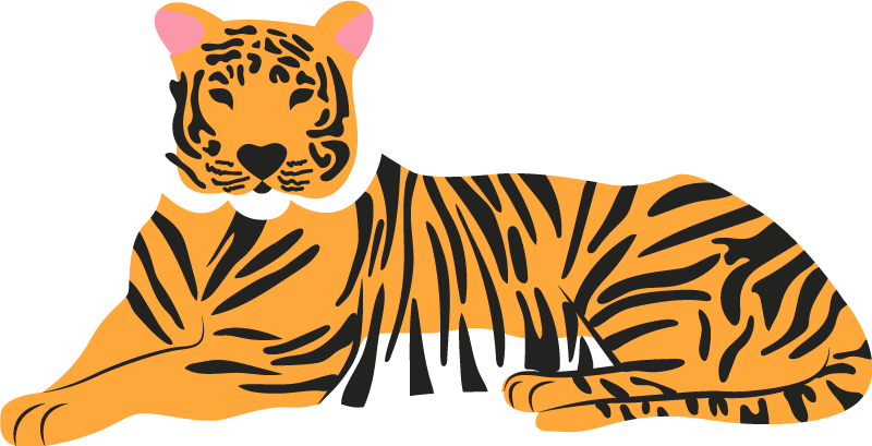 Tiger Artwork animal vinyl carpet - TenStickers