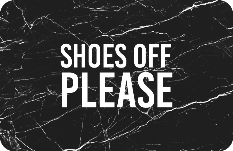 Shoes Off Entryway marble vinyl carpet - TenStickers