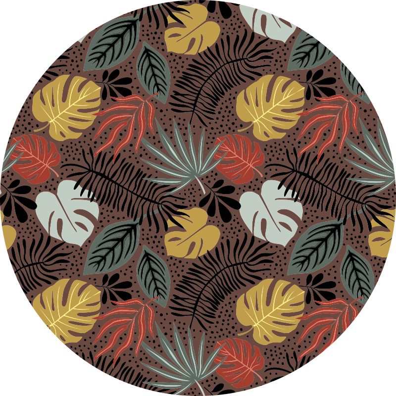 Tropical Leaf Illustration nature vinyl carpet - TenStickers