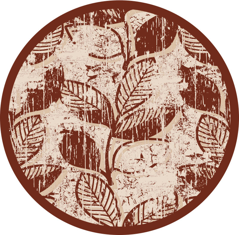 Stylish Leaf Patterns nature vinyl carpet - TenStickers