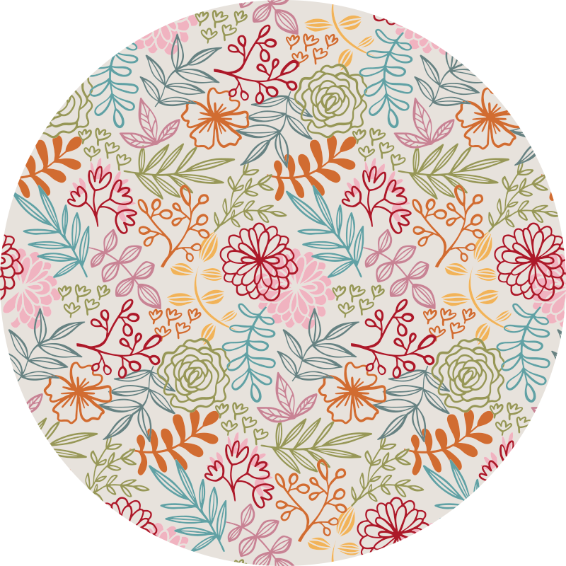 Botanical Soft Hue Collection floral vinyl carpet - TenStickers