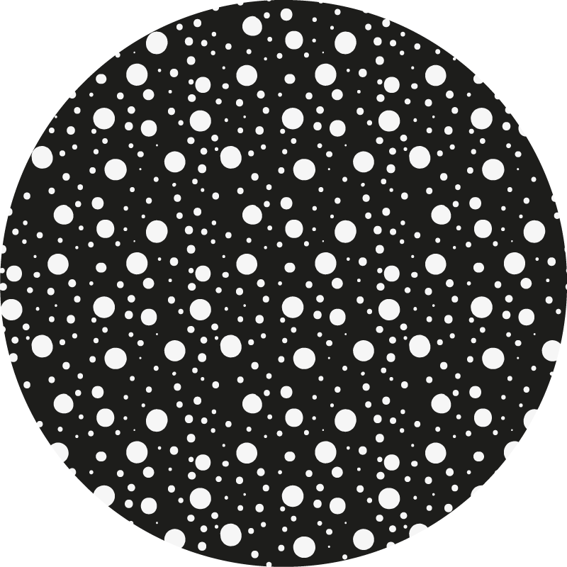 Grey and black polka dots nursery vinyl carpet - TenStickers