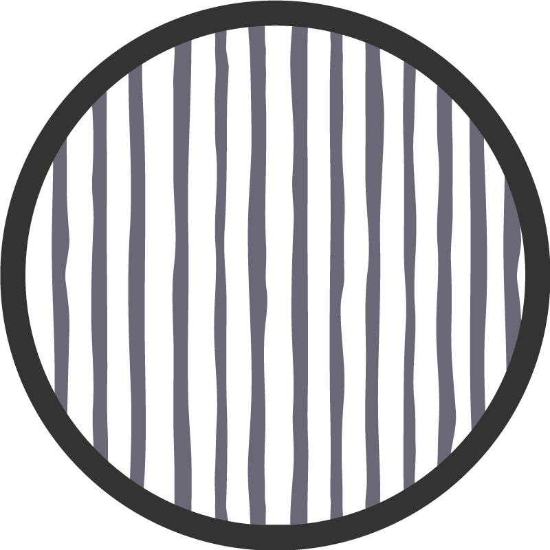 Striped Oval Concept striped vinyl carpet - TenStickers
