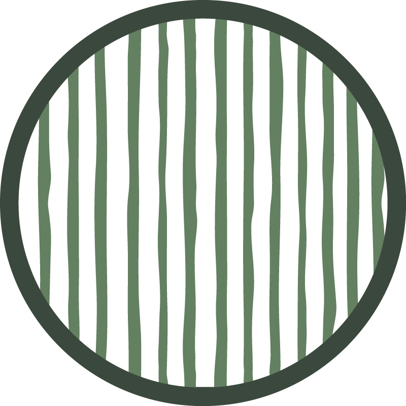 Green Striped Arrangement circular vinyl carpet - TenStickers