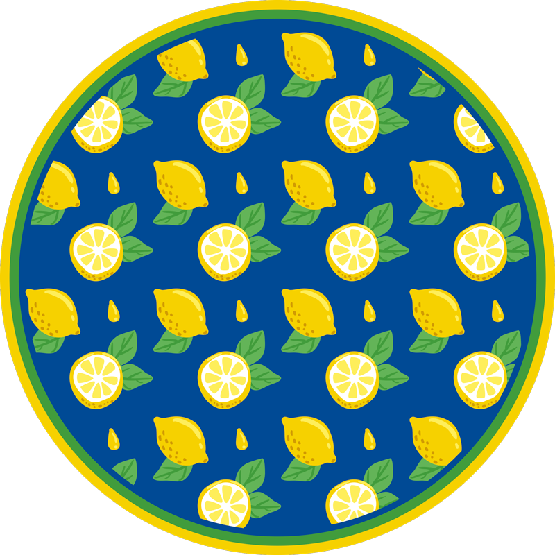 Citrus lemon design kitchen vinyl carpet - TenStickers