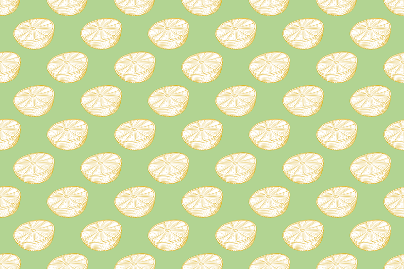 Citrus Slice Illustration kitchen vinyl carpet - TenStickers