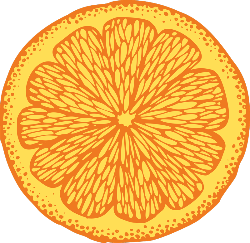 Orange citrus slice kitchen vinyl carpet - TenStickers