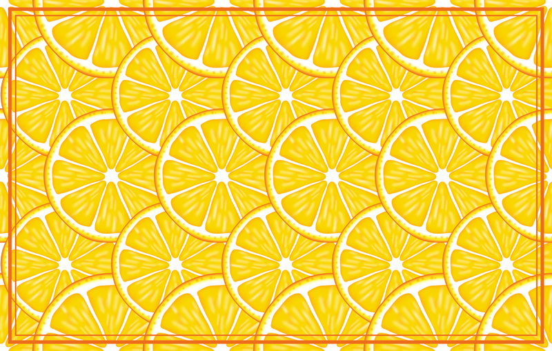 Yellow citrus slices kitchen vinyl carpet - TenStickers
